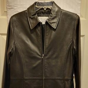 SONOMA LADIES LEATHER JACKET WITH SIDE POCKETS